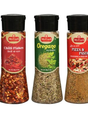 Combo of 3 Chilli flakes 50g, Oregano 50g and Pizza Seasoning 70g